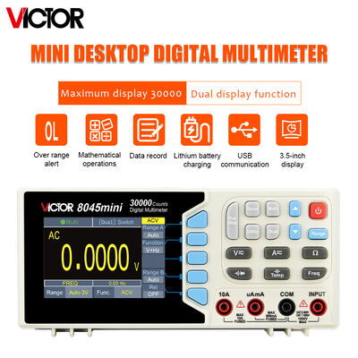 VICTOR 8045mini ミニサイズ テーブルトップ マルチメーター 30000 カウント DMM ベンチ型 マルチメーター