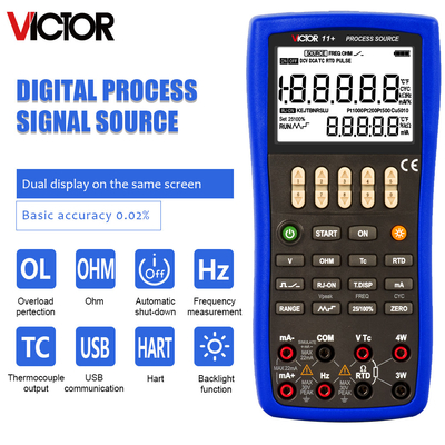 VICTOR 11+ プロセス信号 ソース 手持ちの校正器 プロセス校正器 マルチメーター デジタル校正器
